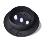 Set de lámparas solares de exterior para valla 6 piezas negro