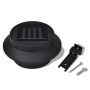 Set de lámparas solares de exterior para valla 6 piezas negro
