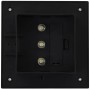 Lámparas solares de exterior LED cuadradas 6 uds 12 cm negro