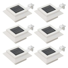 Square LED outdoor solar lamps 6 pcs 12 cm white by vidaXL, Outdoor lighting - Ref: Foro24-44469, Price: 42,01 €, Discount: %