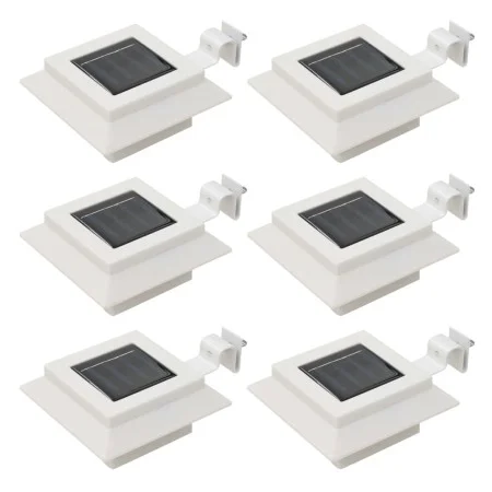 Lámparas solares de exterior LED cuadradas 6 uds 12 cm blanco de vidaXL, Iluminación de exterior - Ref: Foro24-44469, Precio:...