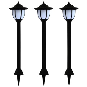 Lámparas solares LED exterior 3 uds negro de vidaXL, Iluminación de exterior - Ref: Foro24-44471, Precio: 42,11 €, Descuento: %