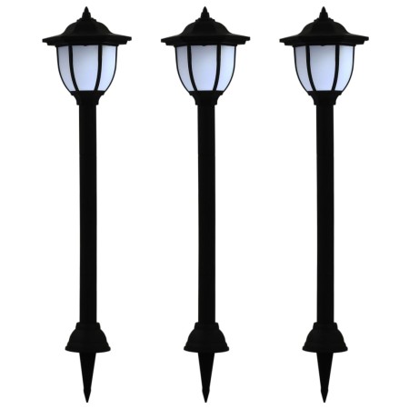 Lámparas solares LED exterior 3 uds negro de vidaXL, Iluminación de exterior - Ref: Foro24-44471, Precio: 42,11 €, Descuento: %