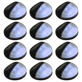 Solar LED Außenwandleuchten 12 Stk. rund schwarz von vidaXL, Außenbeleuchtung - Ref: Foro24-44472, Preis: 46,52 €, Rabatt: %