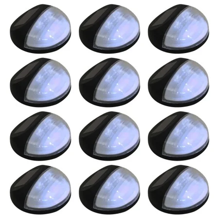 Solar LED Außenwandleuchten 12 Stk. rund schwarz von vidaXL, Außenbeleuchtung - Ref: Foro24-44472, Preis: 47,29 €, Rabatt: %