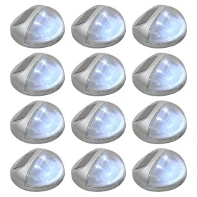 LED-Solar-Außenwandlampen 12 Stück rund silber von vidaXL, Außenbeleuchtung - Ref: Foro24-44473, Preis: 58,24 €, Rabatt: %