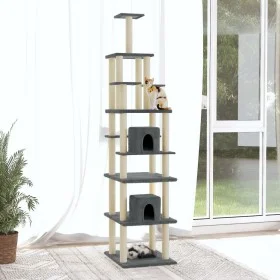 Cat scratching post with dark gray sisal posts 216 cm by vidaXL, Cat furniture - Ref: Foro24-171529, Price: 100,35 €, Discoun...