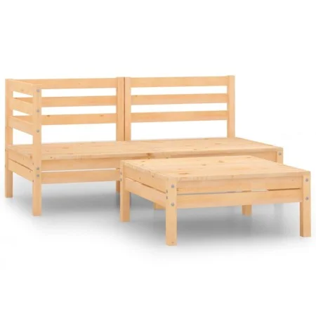 Gartenmöbel-Set 3-teilig aus massivem Kiefernholz von vidaXL, Gartensets - Ref: Foro24-806597, Preis: 137,75 €, Rabatt: %