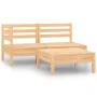 Gartenmöbel-Set 3-teilig aus massivem Kiefernholz von vidaXL, Gartensets - Ref: Foro24-806597, Preis: 137,75 €, Rabatt: %