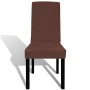 Funda para silla elástica recta 4 unidades marrón de vidaXL, Fundas - Ref: Foro24-131426, Precio: 17,79 €