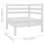 Gartenmöbel-Set 3-teilig aus massivem weißem Kiefernholz von vidaXL, Gartensets - Ref: Foro24-806603, Preis: 200,09 €, Rabatt: %