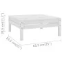 Gartenmöbel-Set 3-teilig aus massivem weißem Kiefernholz von vidaXL, Gartensets - Ref: Foro24-806603, Preis: 200,09 €, Rabatt: %