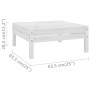 Gartenmöbel-Set 3-teilig aus massivem weißem Kiefernholz von vidaXL, Gartensets - Ref: Foro24-806603, Preis: 145,18 €, Rabatt: %