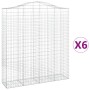 Gabionenkörbe 6 Stk. Bogenform Eisen 200x50x220/240 cm von vidaXL, Töpfe und Pflanzgefäße - Ref: Foro24-3145770, Preis: 922,6...