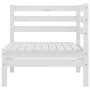 Gartenmöbel-Set 4-teilig aus massivem weißem Kiefernholz von vidaXL, Gartensets - Ref: Foro24-806618, Preis: 199,13 €, Rabatt: %