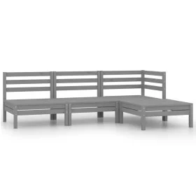 Garden furniture set 4 pieces solid gray pine wood by vidaXL, Garden sets - Ref: Foro24-806619, Price: 147,45 €, Discount: %