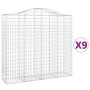 Gabionenkörbe 9 Stück Bogenform Eisen 200x50x180/200 cm von vidaXL, Töpfe und Pflanzgefäße - Ref: Foro24-3145731, Preis: 1,00...