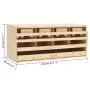 Chicken nesting box with 4 pine wood compartments 106x40x45cm by vidaXL, Egg incubators - Ref: Foro24-170658, Price: 153,83 €...