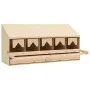 Chicken nesting box with 5 pine wood compartments 117x33x54cm by vidaXL, Egg incubators - Ref: Foro24-170659, Price: 145,15 €...