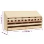 Chicken nesting box with 5 pine wood compartments 117x33x54cm by vidaXL, Egg incubators - Ref: Foro24-170659, Price: 145,15 €...