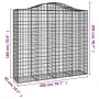 Gabionenkörbe 9 Stück Bogenform Eisen 200x50x180/200 cm von vidaXL, Töpfe und Pflanzgefäße - Ref: Foro24-3145731, Preis: 1,00...