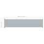 Toldo lateral retráctil para patio gris 140x600 cm