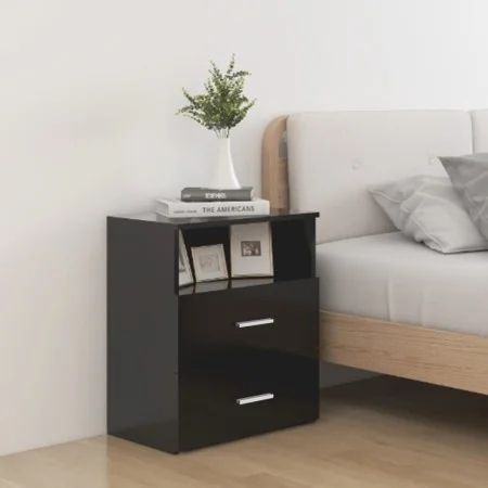 Black bedside table 50x32x60 cm by vidaXL, Nightstands - Ref: Foro24-803274, Price: 50,17 €, Discount: %