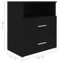 Black bedside table 50x32x60 cm by vidaXL, Nightstands - Ref: Foro24-803274, Price: 50,17 €, Discount: %
