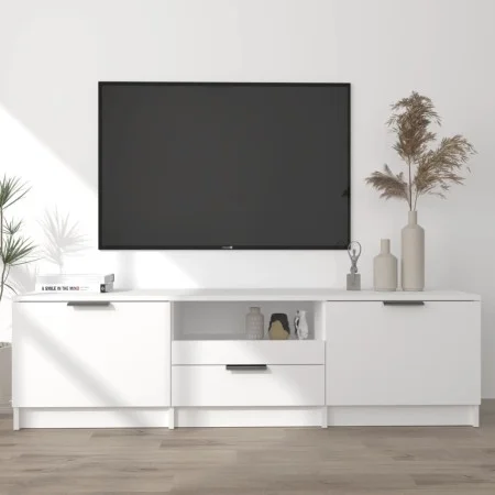Weißer TV-Schrank aus Sperrholz, 140 x 35 x 40 cm von vidaXL, TV-Möbel - Ref: Foro24-811448, Preis: 85,50 €, Rabatt: %