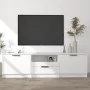 Weißer TV-Schrank aus Sperrholz, 140 x 35 x 40 cm von vidaXL, TV-Möbel - Ref: Foro24-811448, Preis: 85,50 €, Rabatt: %