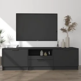Schwarzer TV-Schrank aus Sperrholz, 140 x 35 x 40 cm von vidaXL, TV-Möbel - Ref: Foro24-811449, Preis: 83,79 €, Rabatt: %