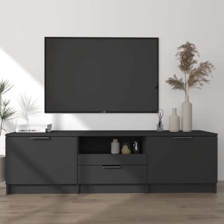 Schwarzer TV-Schrank aus Sperrholz, 140 x 35 x 40 cm von vidaXL, TV-Möbel - Ref: Foro24-811449, Preis: 85,00 €, Rabatt: %