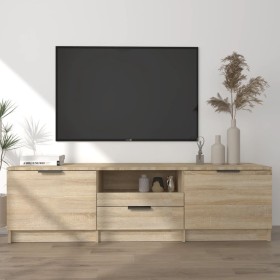 TV-Möbel Sperrholz Sonoma Eiche 140x35x40 cm von vidaXL, TV-Möbel - Ref: Foro24-811451, Preis: 89,58 €, Rabatt: %