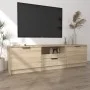 TV stand made of Sonoma oak plywood, 140x35x40 cm by vidaXL, TV Furniture - Ref: Foro24-811451, Price: 88,00 €, Discount: %