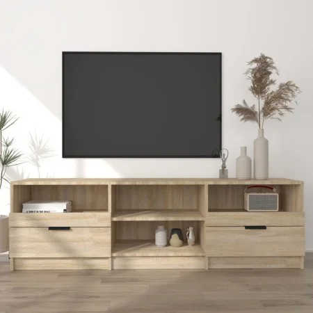 TV-Schrank aus Sonoma-Eichensperrholz, 150 x 33,5 x 45 cm von vidaXL, TV-Möbel - Ref: Foro24-811460, Preis: 92,89 €, Rabatt: %