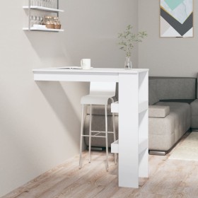 Mesa de bar de pared madera contrachapada blanco 102x45x103,5cm