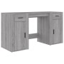 Sonoma grauer Sperrholzschreibtisch mit Schrank von vidaXL, Schreibtische - Ref: Foro24-3185437, Preis: 157,58 €, Rabatt: %