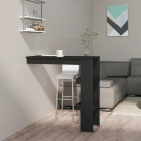 Black plywood wall bar table 102x45x103.5cm by vidaXL, Kitchen and dining tables - Ref: Foro24-811782, Price: 67,17 €, Discou...