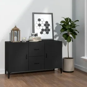Black engineered wood sideboard 100x36x60 cm by vidaXL, Sideboards - Ref: Foro24-812520, Price: 89,20 €, Discount: %