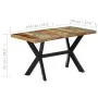 Recycled solid wood dining table 140x70x75 cm by vidaXL, Kitchen and dining tables - Ref: Foro24-247439, Price: 293,01 €, Dis...