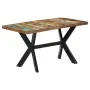 Recycled solid wood dining table 140x70x75 cm by vidaXL, Kitchen and dining tables - Ref: Foro24-247439, Price: 293,01 €, Dis...