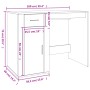 Sonoma grauer Sperrholzschreibtisch mit Schrank von vidaXL, Schreibtische - Ref: Foro24-3185437, Preis: 157,58 €, Rabatt: %