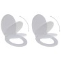 Toilet seats with soft close lids 2 units white plastic by vidaXL, Toilet and bidet seats - Ref: Foro24-275927, Price: 36,84 ...