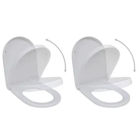 Asientos inodoro con tapas cierre suave 2 uds plástico blanco by vidaXL, Toilet and bidet seats - Ref: Foro24-275928, Price: ...