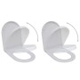 Asientos inodoro con tapas cierre suave 2 uds plástico blanco by vidaXL, Toilet and bidet seats - Ref: Foro24-275928, Price: ...