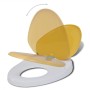 Soft-Close-WC-Sitze 2 Stk. weißer und gelber Kunststoff von vidaXL, Toiletten- und Bidetsitze - Ref: Foro24-275931, Preis: 74...