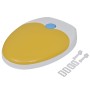 Toilet seats with soft close, 2 units, white and yellow plastic by vidaXL, Toilet and bidet seats - Ref: Foro24-275931, Price...