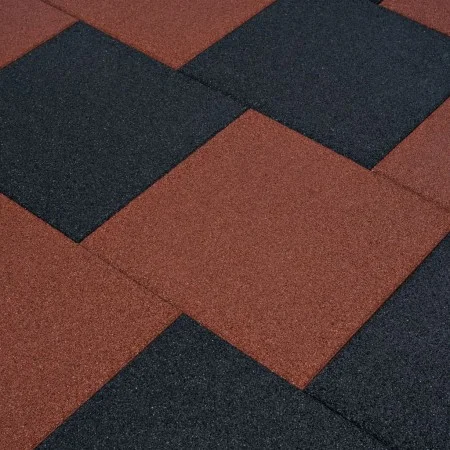 Gummifliesen Fallschutz 12 Stück 50x50x3cm rot von vidaXL, Böden und Teppiche - Ref: Foro24-276270, Preis: 183,00 €, Rabatt: %