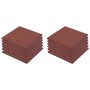Losetas de goma protección de caídas 12 unidades 50x50x3cm rojo by vidaXL, Floors and carpets - Ref: Foro24-276270, Price: 18...