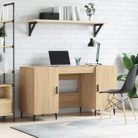 Schreibtisch aus Sonoma-Eichenholzwerkstoff, 140 x 50 x 75 cm von vidaXL, Schreibtische - Ref: Foro24-829567, Preis: 118,73 €...